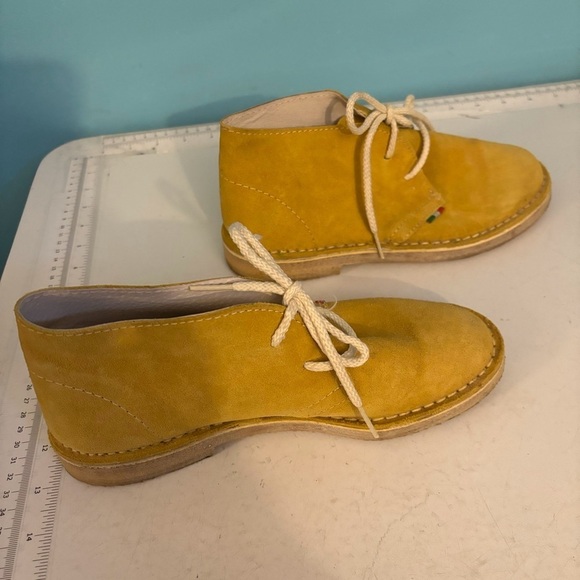 Tomax women’s yellow suede lace up booties in size ‎ 37 made in Italy - Picture 4 of 11